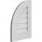 Ekena Millwork Quarter Round Top Left Surface Mount PVC Gable Vent w/ 3-1/2"W x 1"P Standard Frame, 16"W x 22"H GVPQL16X2201SF - alternate 2